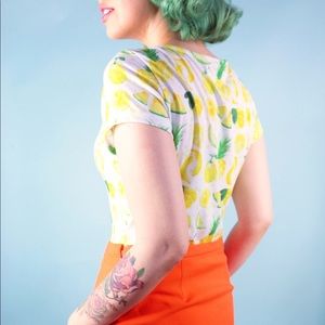 Lindy Bop Tops - Vintage Style Fruit Cocktail Bodysuit Lindy Bop Tops - Vintage Style Fruit Cocktail Bodysuit
